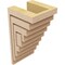 Ekena Millwork 4"W x 4"D x 8"H Wide Landon Rough Cedar Woodgrain TimberThane Corbel, Primed Tan CORUR04X04X08LANRCPR - alternate 2